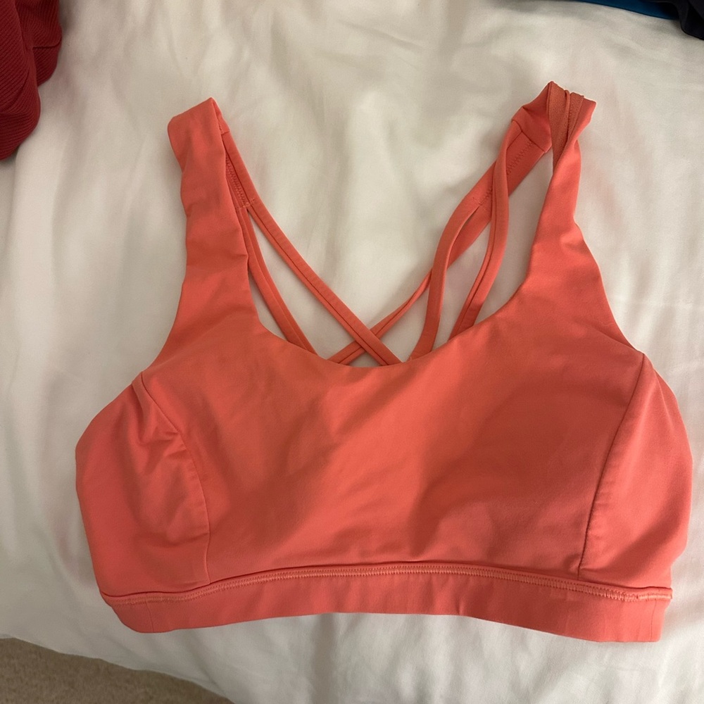 Lululemon Pink Sports Bra Seamless Comfort